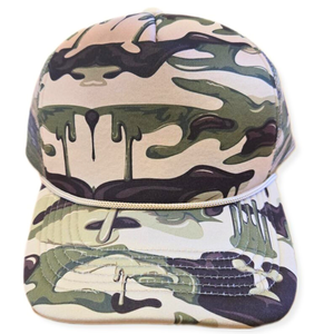ODM OEM 5 Panneau Snapback Chapeau Ri256 Chapeau Logo Broderie Personnalisée Motif Camouflage Bord Plat avec Corde pour la Chasse et la Pêche en Plein Air - Product Image 3