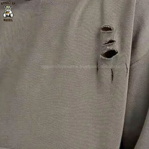 Custom Apparel Men Distress Hoodies Soft <b>Brushed</b> Fleece For Casual Wear Street Fashion <b>Outdoor</b> Activities And Leisure - Product Image 6