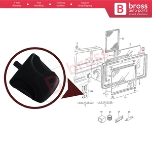 มือจับเปิดกระจกประตูบานเลื่อน BDP1016 รุ่น 7D0847733A สำหรับรถตู้ Transporter T4 ปี 1996-2004 - Product Image 5