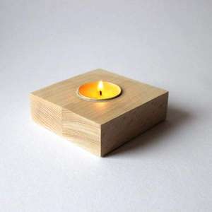 Metal Iron & Wooden Base <b>Pillar</b> <b>Candle</b> Holder Candlestick Taper <b>Candle</b> Holder - Product Image 5