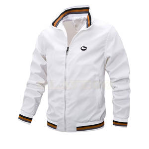 La chaqueta de bombardero de manga larga para hombre más vendida, hecha a medida con cuello levantado y tela de lona para el invierno, nuevo estilo - Product Image 1