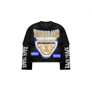 เสื้อฮู้ดดี้ผู้ชายไซส์ XL ปี 2026 พิมพ์ลายแบบเรโทร ล้างสี ทรงหลวม ผ้าฝ้าย 100% สไตล์ฮิปฮอป มีฮู้ด - Product Image 3