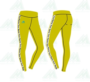 Legging de yoga taille haute respirant sans couture avec cordon de serrage, effet ventre plat, anti-cellulite, en polyester, pour le sport et le fitness - Product Image 2