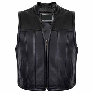 Gilet de moto personnalisé respirant de grande taille/100% Gilet en cuir de vachette de moto en cuir véritable au meilleur design - Product Image 1