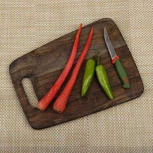 Tabla de cortar de sombra Vintage de madera de Acacia de la mejor calidad 2025 con mango, tabla de cortar clásica para preparar y servir alimentos en la cocina - Product Image 3