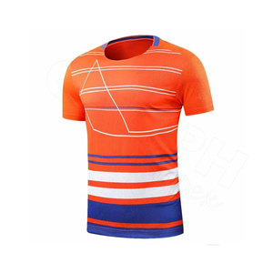 เสื้อแบดมินตันแห้งเร็วระบายอากาศได้สำหรับผู้หญิงผู้ชาย,เสื้อเทเบิลเทนนิสทีมเกมวิ่งเทรนนิ่งฟิตเนสยิมชุดกีฬา