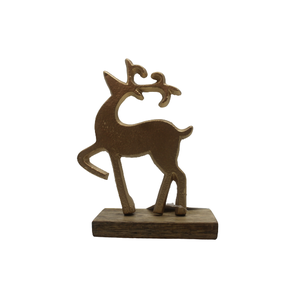 Canard en aluminium/bois de conception fantaisie avec base pour la maison Nickel brut décoratif de noël fait à la main personnalisé - Product Image 5