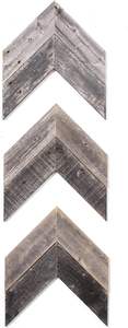 Flecha de Chevron doble de madera recuperada, decoraciones negras ahumadas de montaje en pared rústica - Product Image 5