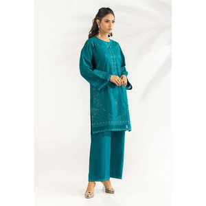 Conjunto Coordinado IPST-77142 de Cambric Bordado, Corte Ajustado, Algodón y Chifón, Largo por Encima de la Rodilla, Disponible en Tallas Grandes XL XXL y Talla Única - Product Image 2