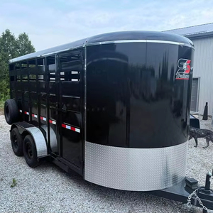 <b>Cargo</b> <b>Trailers</b> Livestock Cattle Transport <b>Trailer</b> 2/3 Axle Aluminum with 25001-30000kg Payload & 80x61.5X32cm Size CA - Product Image 1