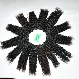 Vente en gros 100% naturel cuticule alignée crépus lâche vague profonde Super vague brut indien vierge extensions de cheveux humains vendeur faisceaux - Product Image 6