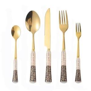 Elegante juego de cubiertos de acero inoxidable con mango de madera, cubiertos elegantes, vajilla de comedor para cena familiar, hogar, cocina, restaurante - Product Image 3