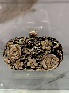 Luxury Handmade Beaded Embroidered Women's Clutch Pearl Button Wedding Party <b>Purse</b> Tassel Best <b>Accessory</b> for Fashion Events - Product Image 4