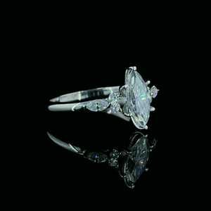 Regalo especial de San Valentín Anillo de boda de plata esterlina 925 Anillo de moda Marquesa Corte Moissanite Diamante Compromiso Anillos de moda - Product Image 3