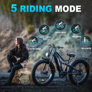2500W BAFANG motore bici elettrica per adulti, 48V 30Ah Samsung celle rimovibile batteria Ebike 120 miglia, 38 + MPH, 26 "grasso pneumatico - Product Image 6