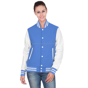 Women's Cotton Varsity <b>Jacket</b> <b>with</b> Soft <b>Lining</b> Custom Eco-Friendly Quick Dry Winter Fashion Outerwear - Product Image 1