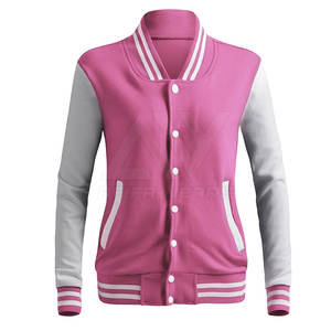 Otoño Invierno soporte cubierto botón diseño Varsity chaqueta alta calidad Letterman estilo personalizado ligero algodón impreso sólido - Product Image 5