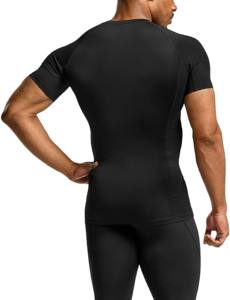 New 2025 Compression Customize Logo Quick Dry Running Fitness Elastic Short Sleeve Gym <b>Rash</b> <b>Guard</b> for <b>Men</b> T-shirt Amano Sports - Product Image 2