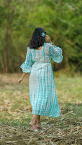 Moderne élégant à la mode Maxi robe à la mode 100% coton pour la plage fête anniversaire cadeaux tenues d'été pour les femmes cadeaux - Product Image 4