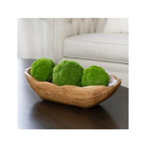 Style moderne décoratif de bol à pâte en bois rustique avec le plateau décoratif à la maison à quatre pattes unique - Product Image 1