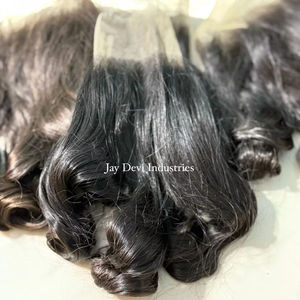 Double Weft Raw Indian Hair Bundle Cuticle Aligned Curly Hair One Donor Wholesale Human Hair Extensions - Product Image 1