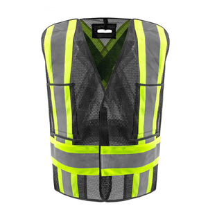Hi-Vis ANSI Class 1เสื้อกั๊กเพื่อความปลอดภัยในการก่อสร้างระบายอากาศได้ดีวัสดุสะท้อนแสงปรับแต่งโลโก้ได้มองเห็นได้ชัดเจนสีส้มสบายๆ - Product Image 1