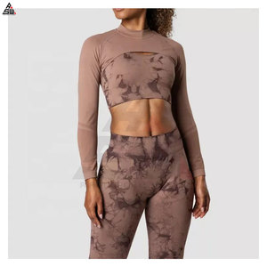 Conjunto de 2 Piezas de Ropa de Yoga para Mujer, Talla Grande, con Logotipo Personalizado en la Parte Delantera, Ligero, de Secado Rápido, Transpirable, de Alta Calidad, Servicio OEM - Product Image 6