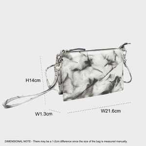 Sac en cuir véritable Tie Dye de style bohème de qualité supérieure noir blanc motif géométrique plein grain Rivet Top fournisseur indien - Product Image 6