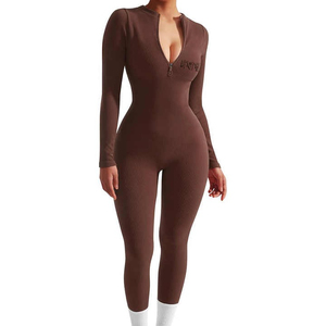 Combinaison femme, combinaisons de fitness, danse, gym, qualité côtelée, combinaison une pièce, vêtements de sport actifs - Product Image 4