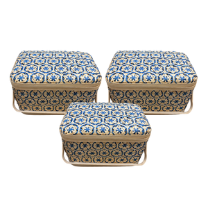 การจัดเก็บผลิตภัณฑ์ชั้นนำพบกับสไตล์พบกับความงามของตะกร้าไม้ไผ่ธรรมชาติที่มีคุณภาพสูง - Product Image 1