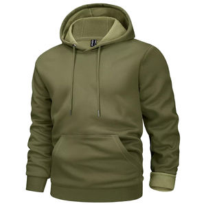Sweat à capuche en molleton épais pour homme, 400 GSM, à épaules tombantes, ourlet côtelé, décontracté, streetwear - Product Image 1