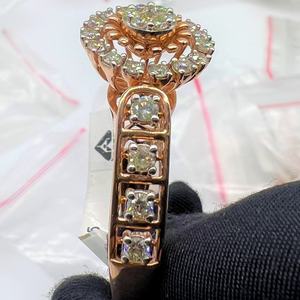 Bague de fiançailles authentique en or massif 14K 18K avec diamant naturel, style solitaire certifié par un tiers, pour mariage de luxe - Product Image 2