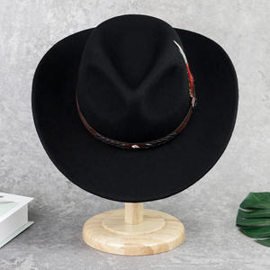 Nuevos sombreros de vaquero de cuero al aire libre para hombres de vaquero occidental personalizados Sombreros de vaquero en cuero genuino Sombreros de moda al por mayor - Product Image 4