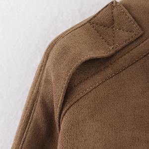 แจ็คเก็ตบอมเบอร์ 2025 สำหรับผู้ชายและผู้หญิง แบบกระดุมเดี่ยว แขนยาว มีกระเป๋า ผ้าขนสัตว์/โพลีเอสเตอร์ สไตล์สตรีทแวร์ สำหรับฤดูหนาวและการเดินทาง - Product Image 2