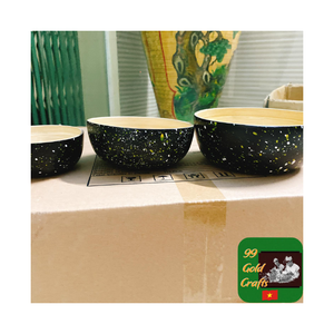 Handmade Bamboo Bowl with Simple Design <b>Smooth</b> Surface Reusable for Food Serving Eco Friendly Kitchen <b>Tool</b> and Gift Option - Product Image 3