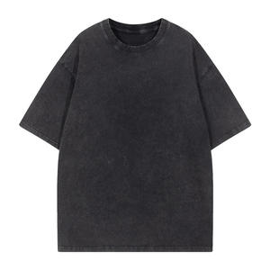 Camiseta extragrande con hombros caídos y estampado personalizado de 100% algodón para hombre, ropa de calle 250, camiseta Vintage con lavado ácido para hombre - Product Image 5