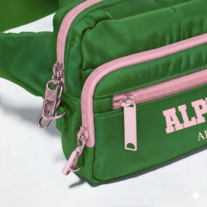 Riñonera de Primera Calidad Alpha Kapa Alpha, Elegante Bolso de Cintura Bordado para Mujer, Listo para Enviar, Cinturón de Viaje - Product Image 2