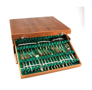 Cuillère en laiton ensemble de couverts fourchette et couteau ensemble de couverts couleur or en acier miroir de qualité supérieure pour la maison hôtel - Product Image 1