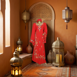 Wholesale Islamic Bulk Hand Work Embroidery Design Moroccan Abaya <b>Kaftan</b> <b>Women</b> Moroccan Dress Jalabiyah Modern <b>for</b> Sale - Product Image 4