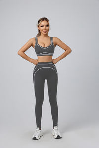 Women's Yoga Set Wholesale Naked Feeling <b>Sports</b> <b>Bodysuits</b> <b>Jumpsuits</b> Breathable Quick-Dry Spandex/Nylon Two-Piece Workout - Product Image 6