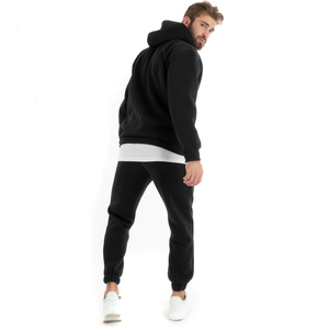 ชุดวอร์มออกกำลังกายแบบสวมหัวสีดำชุดวอร์มผ้าฝ้ายมีฮู้ด100% ออกแบบล่าสุดสำหรับฤดูหนาว - Product Image 6