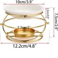 Diffuseur d'arômes en céramique dorée de style européen, non électrique, pour huiles essentielles, lampe de bureau écologique