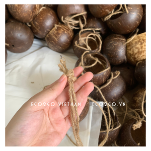 กระถางปลูกมะพร้าว,กระถางดอกไม้กะลามะพร้าวหม้อปลูกมะพร้าวผลิตในเวียดนามปี Eco2go - Product Image 6