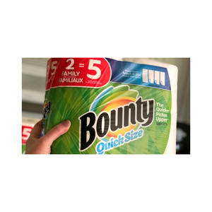 Essuie-tout blanc taille rapide Bounty 8 rouleaux familiaux = 20 rouleaux réguliers de mouchoirs en papier doux à 2 plis pour la maison et les toilettes - Product Image 5