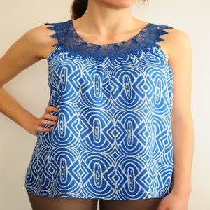 Top 100% coton, imprimé floral, coupe évasée, écologique, fabricant indien personnalisé, fournisseur d'usine, grossiste - Product Image 1