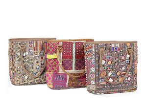Banjara Túi afghani cổ điển chắp vá Boho <span class=keywords><strong>GYPSY</strong></span> <span class=keywords><strong>Tote</strong></span> da xử lý Ấn Độ tay thêu cổ điển Vai Túi ví túi xách - Product Image 4