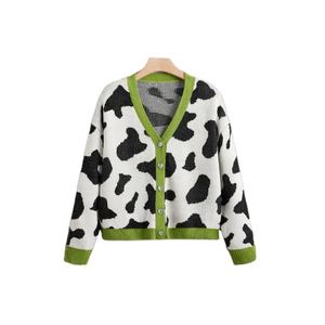 Jersey de mujer más vendido Suéter de invierno Fabricante Personalizado Cuello en V Invierno Mujer Casual Estándar Cárdigans de entrega rápida - Product Image 4