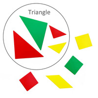 Rompecabezas Tangram de Plástico Suave No Tóxico de 21 Piezas para Niños de 5 a 7 Años, 3 Colores