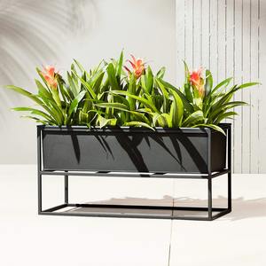 Jardinière en métal de style intérieur moderne de qualité supérieure avec finition galvanisée argentée brillante pour le jardin - Product Image 5