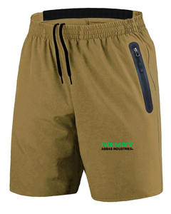 Pantalones cortos deportivos para hombre de algodón 100% al por mayor logotipo impreso personalizado cintura elástica de gran tamaño bolsillos con cremallera ajuste cómodo sólido - Product Image 1